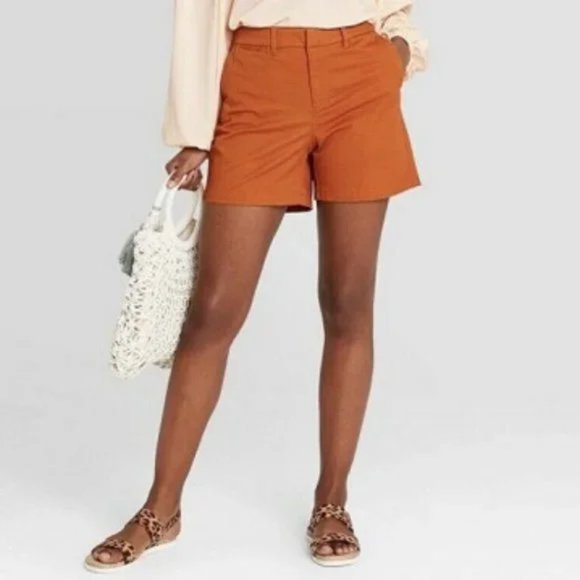 Burnt orange Chino shorts - Picture 1 of 5